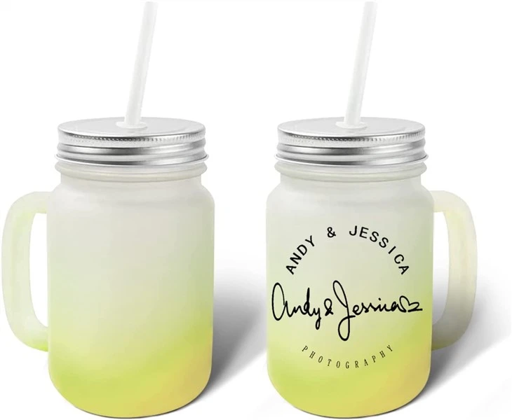 14 OZ Glass Drinking Mason Jar