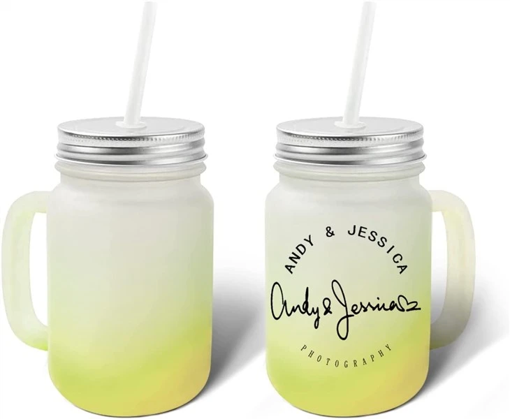 14 OZ Glass Drinking Mason Jar