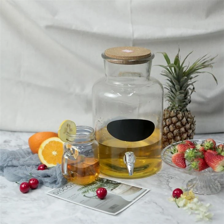 Glass Beverage Dispenser Water Container