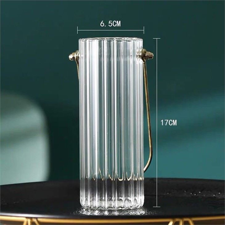 Minimalist Style Transparent Vase Cylinder Glass Flower Vase