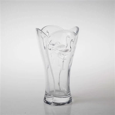 Prozorna steklena vaza za rože