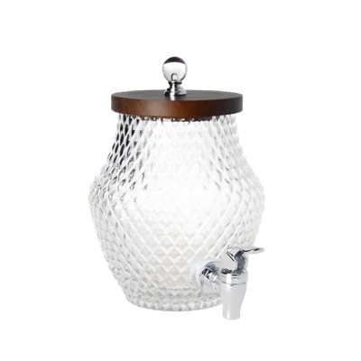 Stekleni dozirnik-za pijačo v obliki ananasa